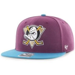 47Brand Anaheim Ducks Plum No Shot Two Tone Snapback Cap