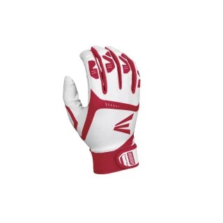 Batting Gloves Easton Gametime Adult - White/Red 3 Batting Gloves Easton Gametime Adult - White/Red