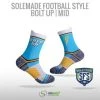 Solemade Football Style Socks, "Bolt Up" , Mid Cut -Easton Speichern football style socks bolt up mid cut