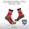 Solemade Football Style Socks, "Faithful" , Mid Cut