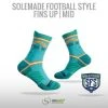 Solemade Football Style Socks, "Fins Up" , Mid Cut -Easton Speichern football style socks fins up mid cut