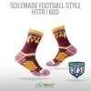 Solemade Football Style Socks, "HTTR" , Mid Cut -Easton Speichern football style socks httr mid cut