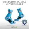 Solemade Football Style Socks, "Keep Pounding" , Mid Cut -Easton Speichern football style socks keep pounding mid cut