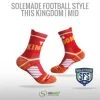 Solemade Football Style Socks, "This Kingdom" , Mid Cut -Easton Speichern football style socks this kingdom mid cut