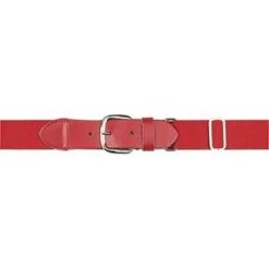 Markwort Elastic Belt With Leather Tab - Red