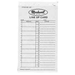 Markwort MW Baseball Lineup Cards