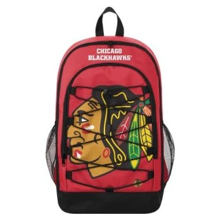 NHL Big Logo Bungee Backpack - Chicago Blackhawks 3 NHL Big Logo Bungee Backpack - Chicago Blackhawks
