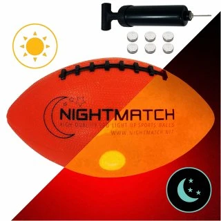 NIGHTMATCH Light Up Football INCL Ball Pump And Spare Batteries - Inside LED Lights Up When Kicked - Glow In The Dark Football - Junior Size 3 3 NIGHTMATCH Light Up Football INCL Ball Pump And Spare Batteries - Inside LED Lights Up When Kicked - Glow In The Dark Football - Junior Size 3