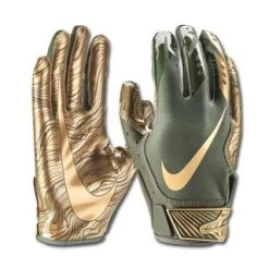 Nike Vapor Jet 5.0 Youth Glove, Olive/Metallic Gold