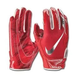 Nike Vapor Jet 5.0 Youth Glove, Red/Chrome