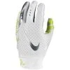 Nike Vapor Jet 5.0 Youth Glove, White/Chrome