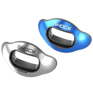SHOCKDOCTOR Shock Doctor 2 Pack Shields - Color SLV Chrome/Blue ( Shields Only !! ) 3 SHOCKDOCTOR Shock Doctor 2 Pack Shields - Color SLV Chrome/Blue ( Shields Only !! )